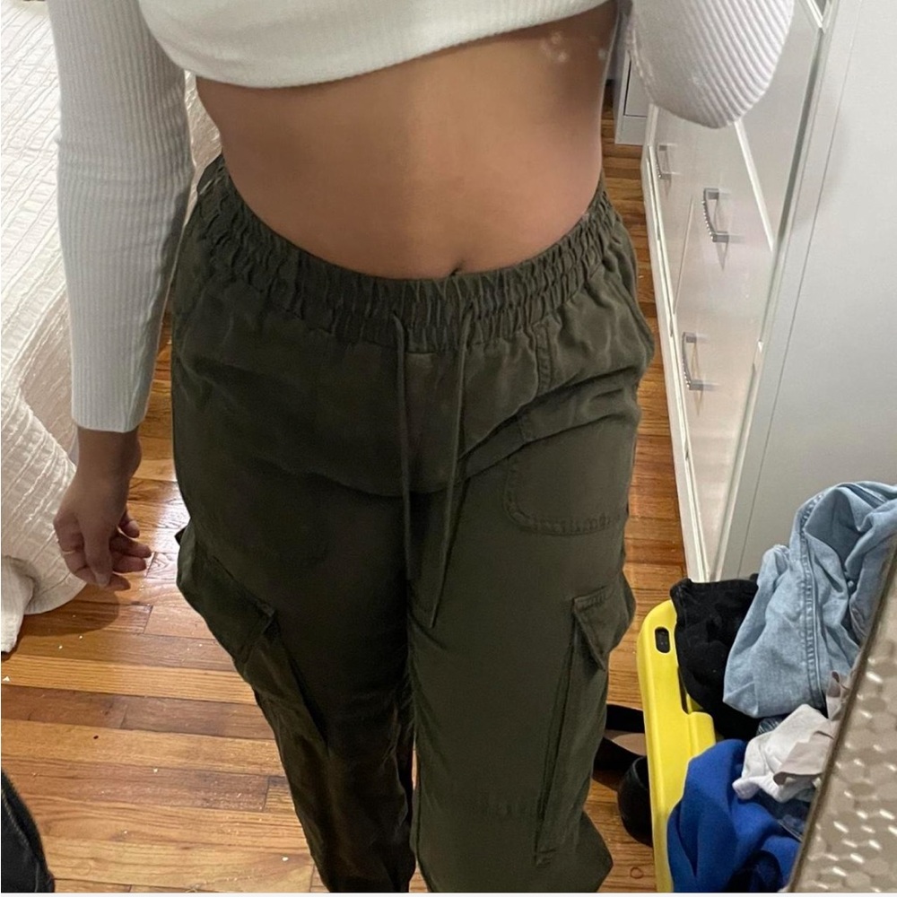 Garage olive cargo pants